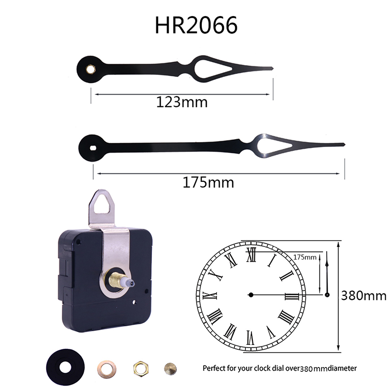 HR1688-17mm krok černé hodiny pohybu a HR2066 hodiny ruce